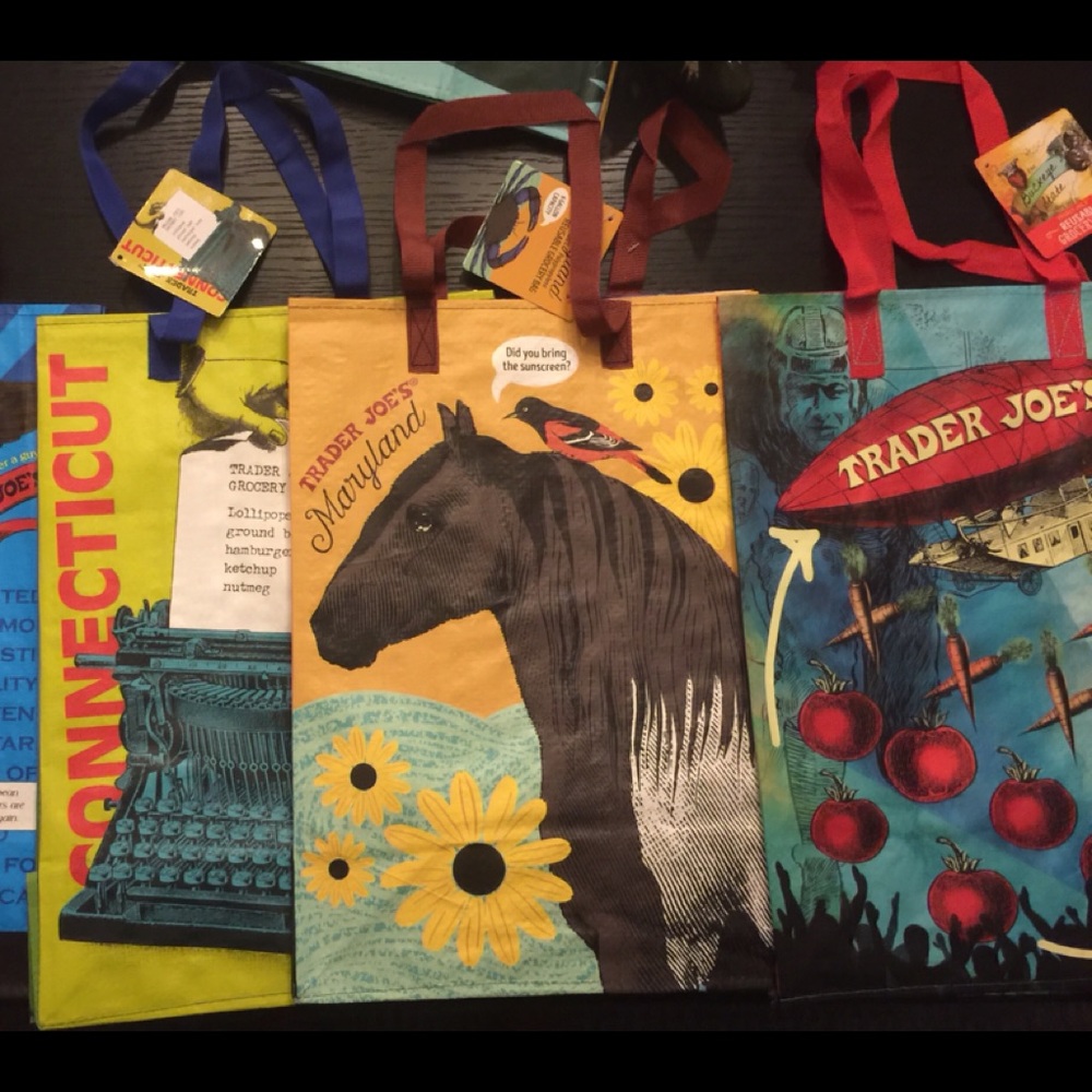 9 NWT Random Trader Joe's Regional Shopping Gift bags/Totes “Reduced to Sale” - Picture 13 of 16